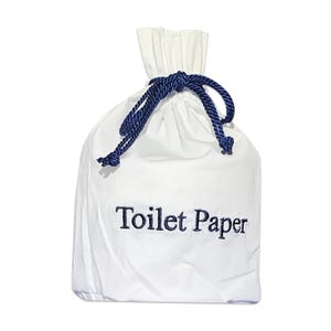 おもしろい予備トイレットペーパーティッシュカバー - 再利用可能で洗える布製トイレットペーパーロール収納バッグ - オフィス、ホテル、自宅のバスルーム装飾