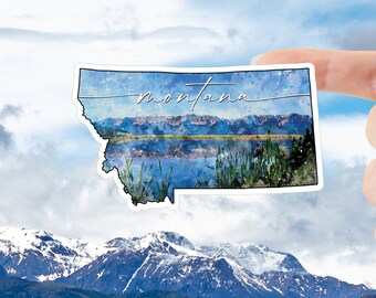 MONTANA Mountains STICKER Weatherproof Vinyl Outdoor Decal Travel Sticker Montana Bumper Sticker Montana Hydro flask Decal Beartooth's