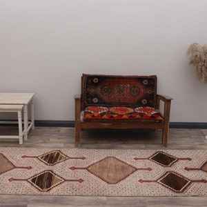 Handmade Turkish Runner Rug: Muted Anatolian Corridor Rug (2&#39;9x13&#39;5 ft)
