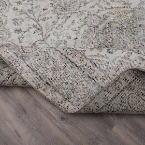 5x8 Oushak Neutral Handmade Rug, Vintage Rug, Beige Brown Rug, 5x8 Rug, LivingRoom Rug, Turkey Rug, Antique Rug,5.7x8.4 feet, Area Wool Rug