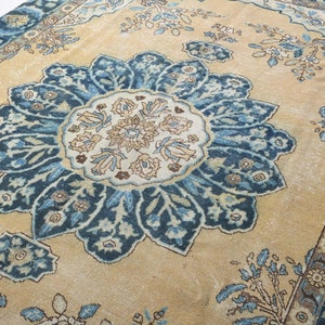 7x10, oversize rug, 7&#39;3x10&#39;2 feet, oversized rug, turkish rug, oushak rug, anatolian rug, distressed rug, antique rug, are rug, large rug