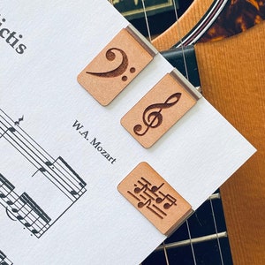 Musical Bookmarks - Music Note Bookmarks - Great Gift - Treble Clef - Bass Clef - Guitar - Music - Music is Life - Music Fan - Bookmarks