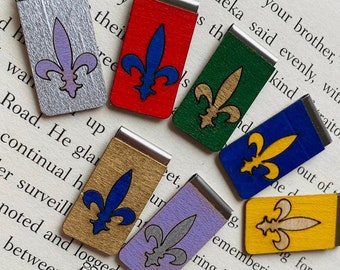 Fleur de Lis Bookmark - Fleur de Lis  - Royal Family - Mary - Jesus - Catholicism - Flower - Bookmark - Slide on Bookmark - Fleurs de Lis