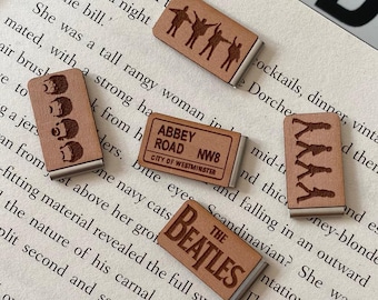 Beatles Bookmark - Abbey Road - Zebra Crossing - Liverpool - John Lennon - Paul McCartney - Ringo Starr - Bookmark - Slide on Bookmarks