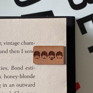 Beatles Bookmark Abbey Road Zebra Crossing Liverpool John Lennon Paul McCartney Ringo Starr Bookmark Slide on Bookmarks Beatles Heads