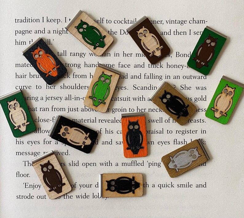 Owl Bookmark Colour Bookmark Harry Potter Gift Etsy