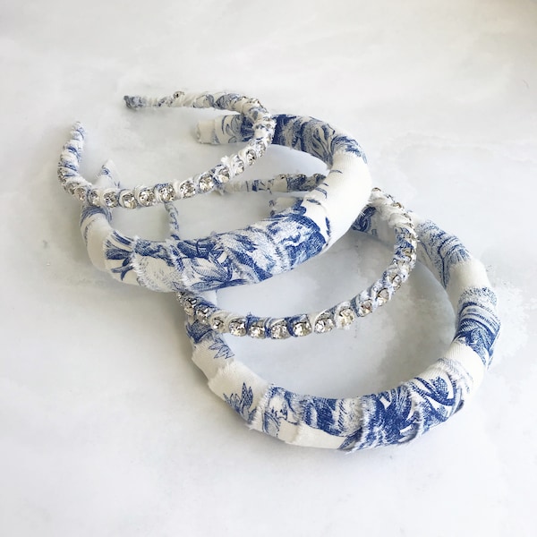 Bandeau en toile bleu et blanc