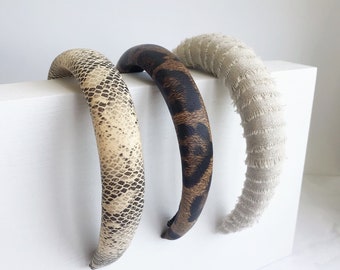 Snakeskin Print Padded Headband