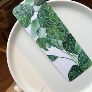 Anthurium Plant Bookmark: Handmade Watercolor Leaves Art