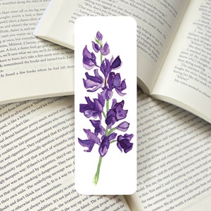 Purple Snapdragon Bookmark, Botanical Bookmarks, Flower Bookmark, Watercolor Bookmark, Handmade Bookmarks, Book Lover Gift, Floral Bookmark