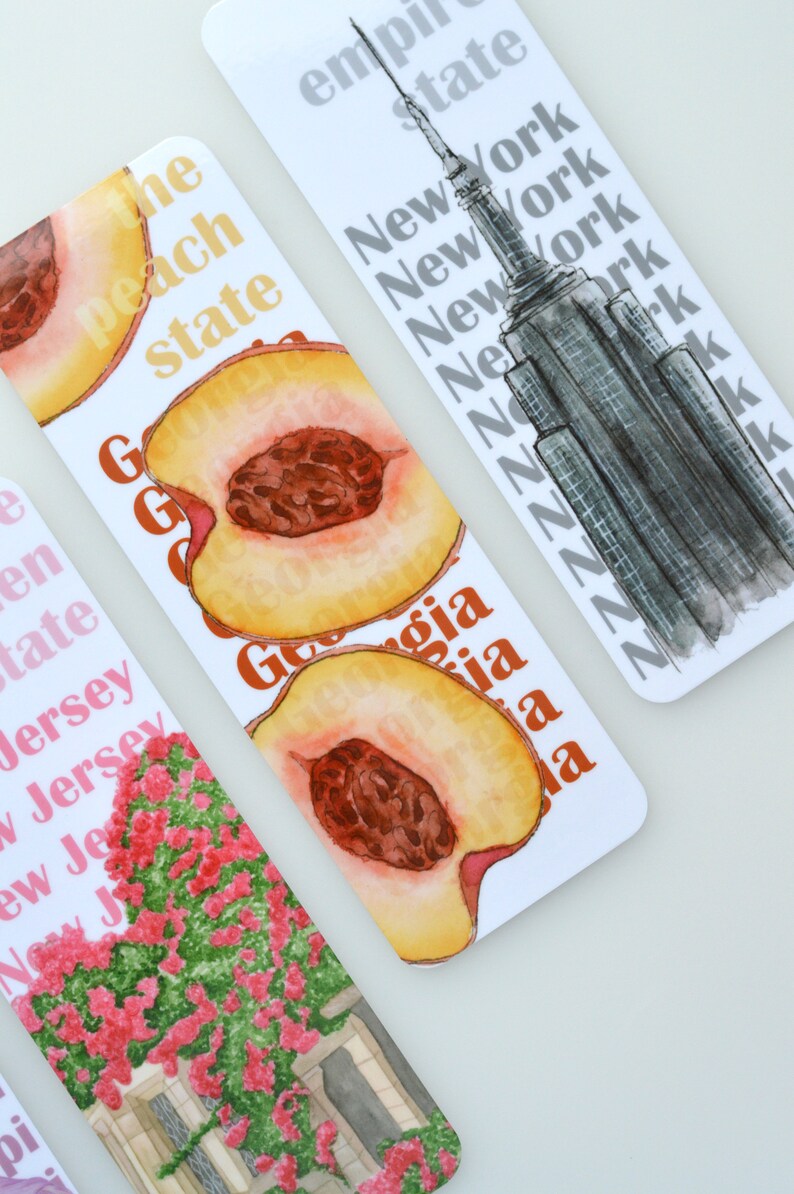 Empire State Building Bookmark: New York Watercolor Illustration - Etsy