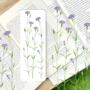 Delicate Carnations Bookmark, Flowers Bookmark, Botanical Bookmark, Handmade Bookmark, Watercolor Bookmark, Elegant ArtBookmark, Book Gift