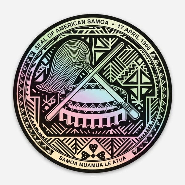 America Samoa Seal Sticker-Holographic Style