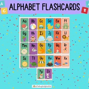 Alphabet Flash Cards - Upper and Lower case- Printable DIY- Education supplies- Toddler/PreK/Montessori/SpecialEdLearning