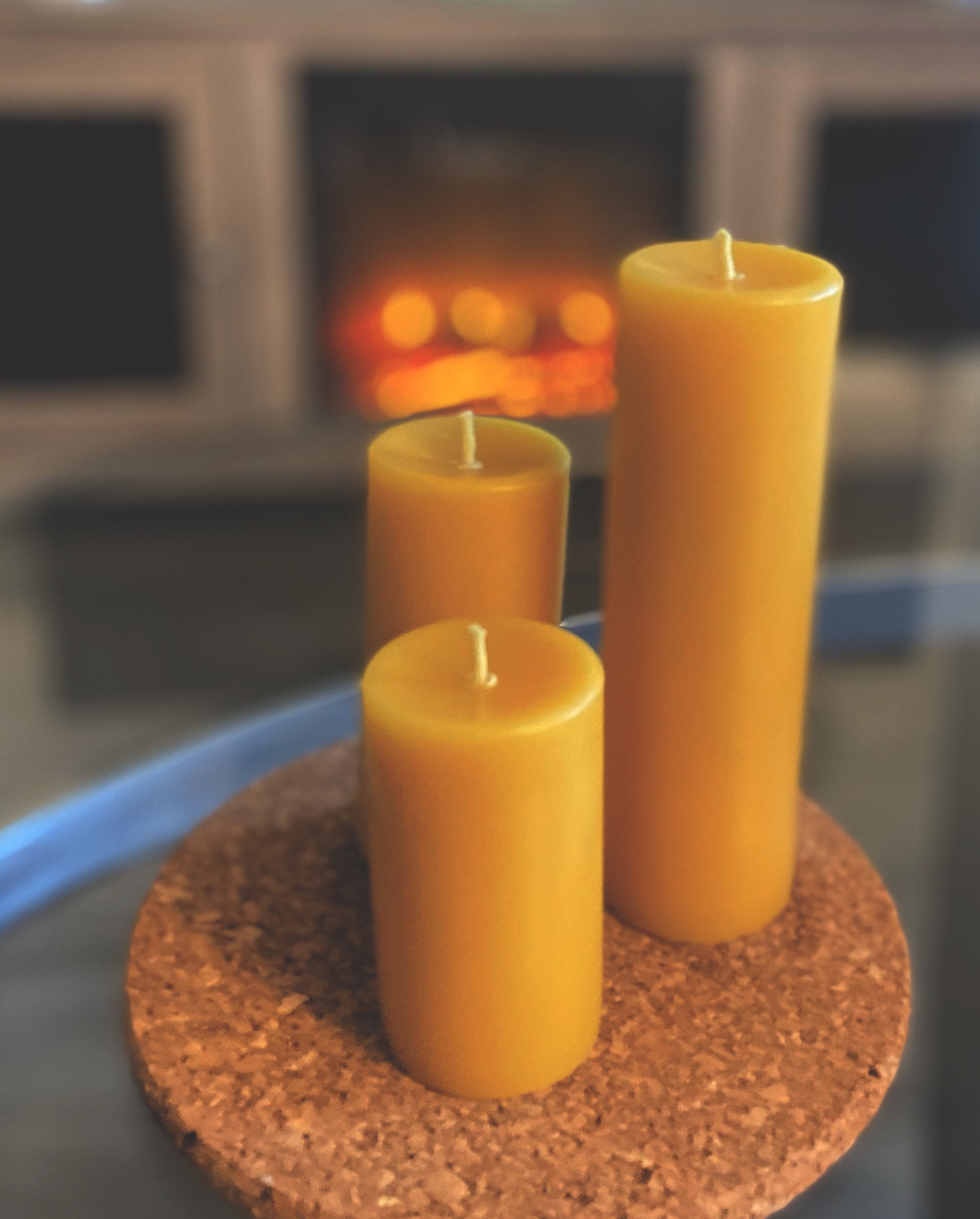Beeswax Pillar Candles 3 Sizes Clean Burning Nontoxic Etsy