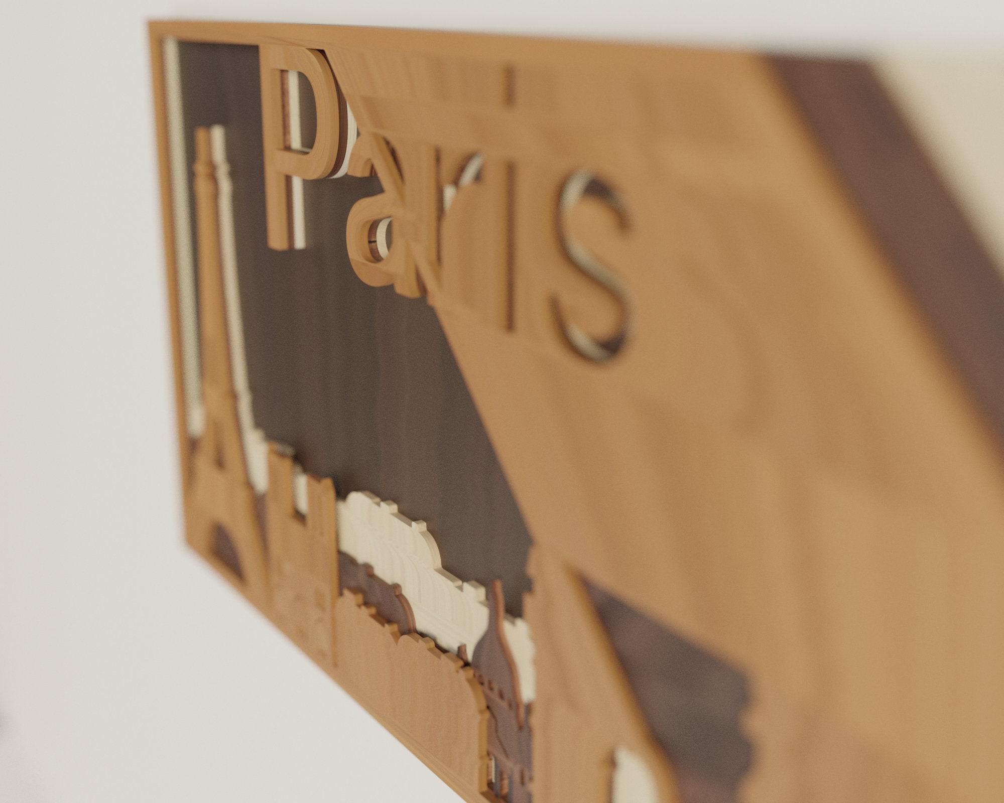 Layered Paris Wallart PARIS Wall Art Wall Art Etsy