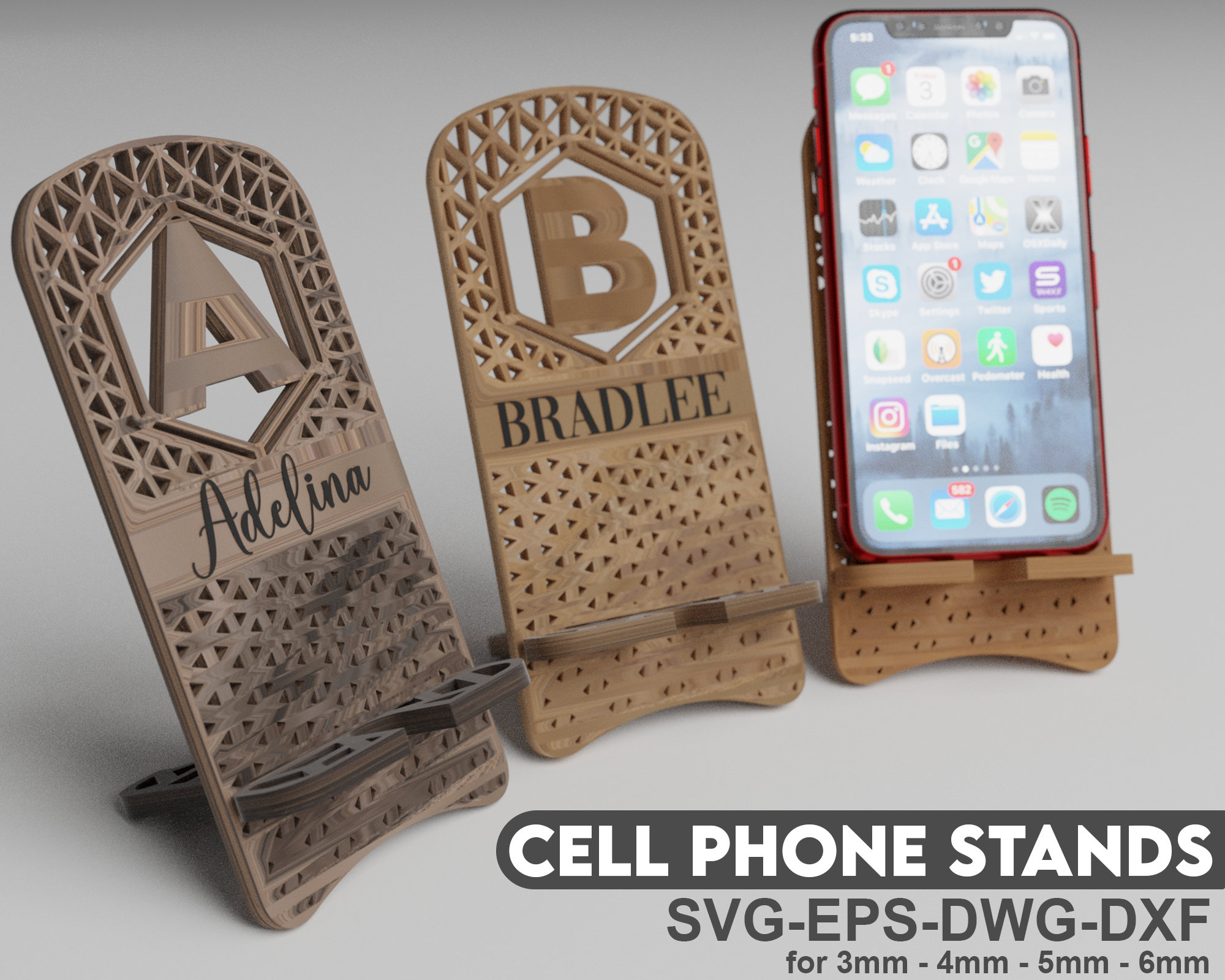 Cell Phone Stands Alphabet A to Z Cricut and Phone Etsy Canada
