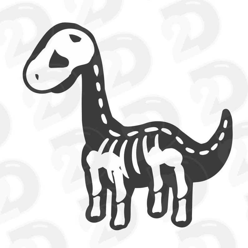 Dinosaurs skeletons 6 cute designs SVG Clipart Svg Png Etsy