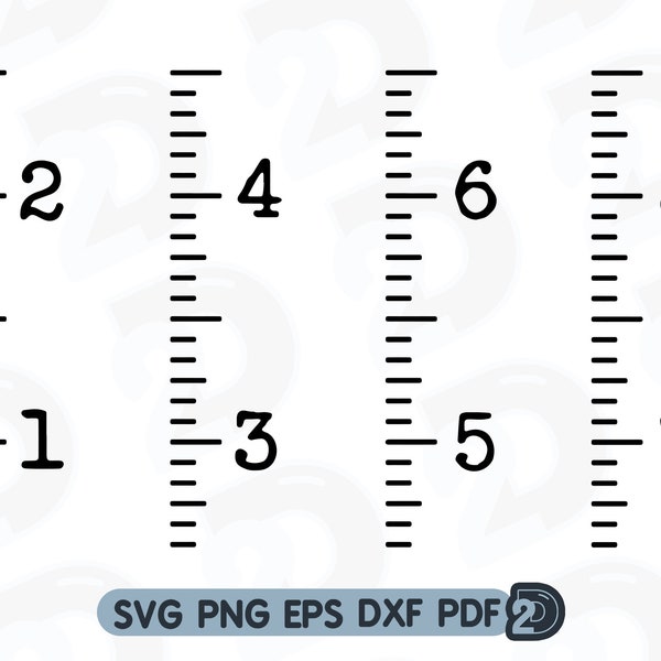 Growth Chart SVG - Cut Files - Growth Ruler - Wall ruler - Clipart - Svg Png Eps Dxf Pdf - 2Dworld