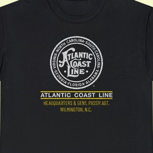 Standard fit Atlantic Coast Line Railroad ACL shirt, a perfect train lover gift and vintage railroad apparel