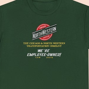 Chicago & North Western Railway CNW t-shirt - a classic train shirt for any railfan or train enthusiast