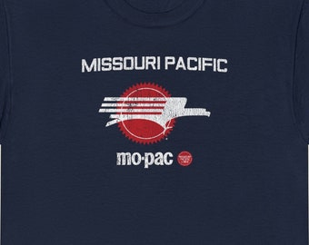 Missouri Pacific Railroad 'Screaming Eagle' MoPac T-Shirt | MP Train T Shirt & Train Lover Gift | Train Collector Gift | Navy | Standard fit