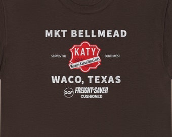 Missouri-Kansas-Texas Railroad T-Shirt | MKT Vintage Railroad Tee, Railroader Gift& Retro Logo Railway Memorabilia | Brown | Standard Fit