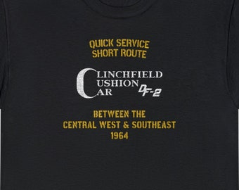 Clinchfield Railroad T-Shirt | CRR Train Shirt & Railroad Memorabilia | Vintage Retro Logo | Train Lover Gift | Black | Standard fit