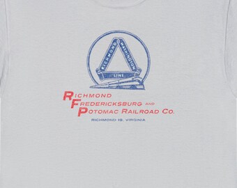 Richmond, Fredericksburg & Potomac Railroad T-Shirt | RFP Train Shirt | Vintage Railway Apparel | Light Beige-Gray | Standard Fit