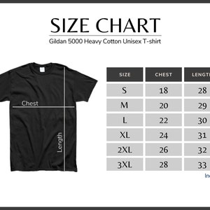 Sizing chart for Red Lehigh Railroad t-shirt. Perfect fit guaranteed