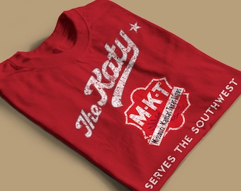Missouri-Kansas-Texas Railroad T-Shirt | MKT "The Katy" Train Shirt & Vintage Railroad Apparel for Train Enthusiast | Red | Standard fit