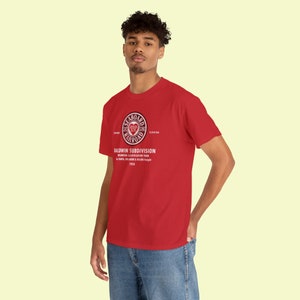 cool young man wearing Red Seaboard Air Line Railroad t-shirt, looking at you
