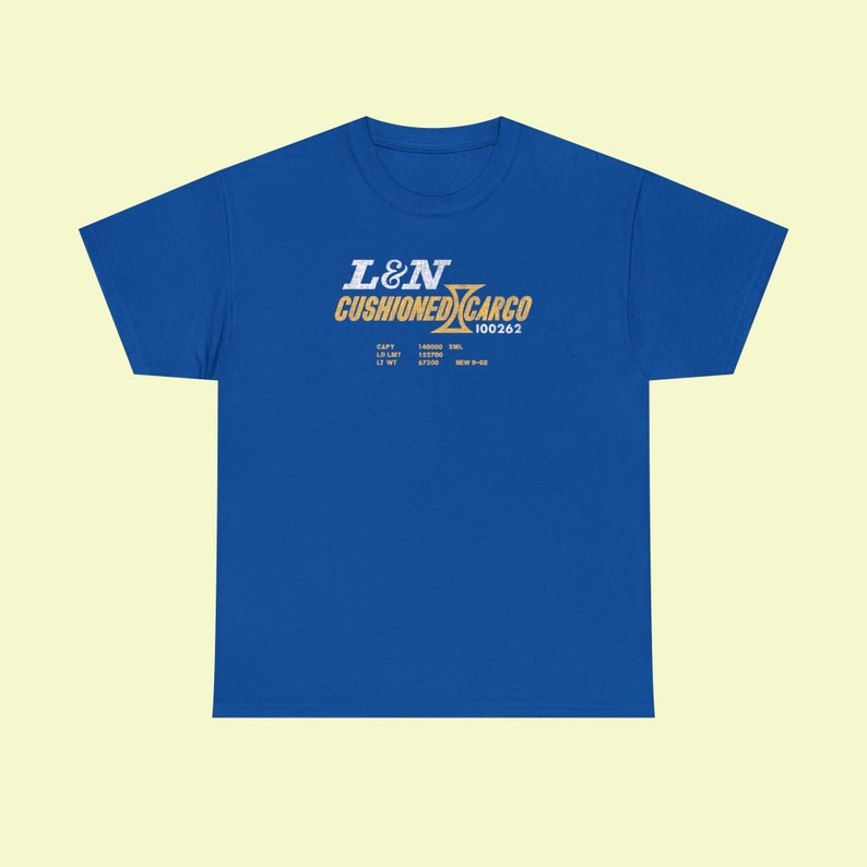 Royal Blue Louisville and Nashville Railroad T-Shirt, perfect for train enthusiasts