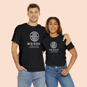 Happy couple in Black Monon Railroad t-shirts