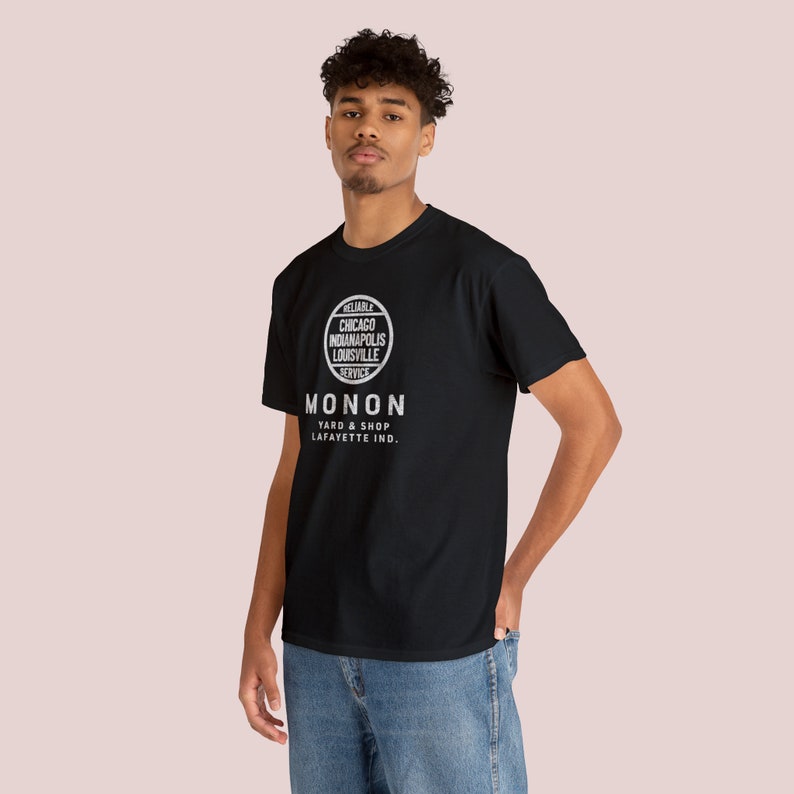 Cool young man in Black Monon Railroad t-shirt