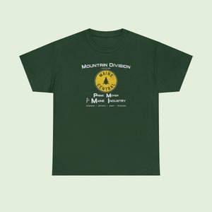 Simple straight-on product image of Green Maine Central Railroad t-shirt