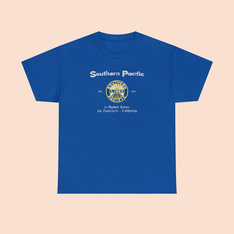 Blue Southern Pacific Railway Daylight train t-shirt