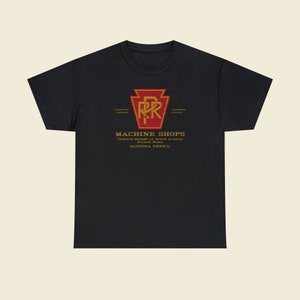 Black Pennsylvania Railroad train t-shirt made for rail memorabilia