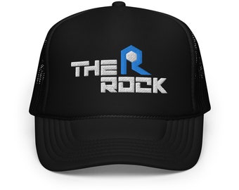 Chicago, Rock Island & Pacific railroad hat | embroidered ROCK vintage train hat, retro logo for railfans, foam trucker cap | Black | OSFM