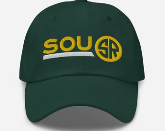 Southern Railway hat | embroidered SOU vintage railroad hat, retro logo railway memorabilia, train lover gift, dad cap | Green | OSFM