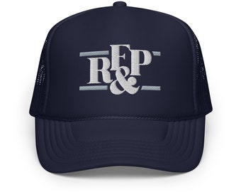 Richmond Fredericksburg & Potomac Railroad hat | embroidered RFP vintage railroad hat, railway memorabilia, foam trucker hat | Blue | OSFM