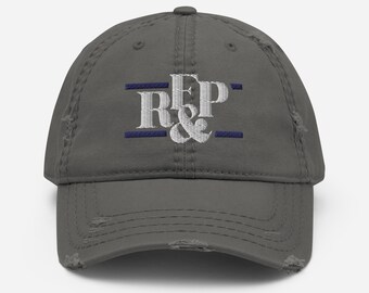 Richmond Fredericksburg & Potomac Railroad hat | embroidered RFP vintage railroad hat, railway memorabilia, distressed dad hat | Gray | OSFM