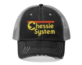 Chessie System Train Hat - Embroidered Railway Memorabilia - Train Lover Vintage Railroad Trucker Style Cap - CSRR - Black