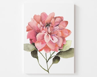 Watercolor Flower Print, Botanical Wall Art (Digital Print)