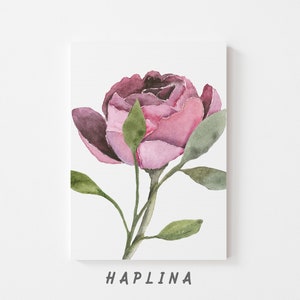 Arte murale stampabile con fiori, arte murale con fiori, stampa floreale, arte murale con rose, arte murale botanica, stampa digitale, decorazione murale, stampa ad acquerello