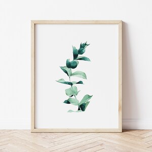 Printable Wall Art Eucalyptus, Eucalyptus Wall Art, Botanical Wall Art, Botanical Print, Digital Print, Wall Decor, Watercolor Wall Art