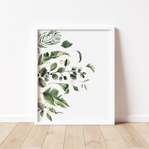 Printable Wall Art Leaves, Botanical Wall Art, Botanical Print, Forest ...