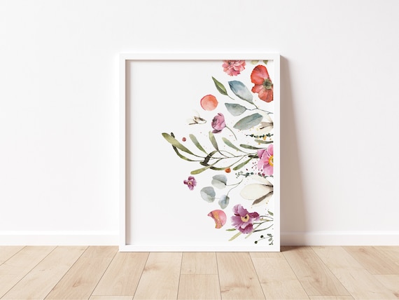 Flower Printable Wall Art Floral Wall Art Floral Poster | Etsy