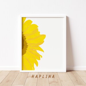 Printable Wall Art Sunflower, Sunflower Wall Art, Sunflower Print ...