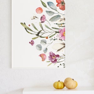Flower Printable Wall Art, Floral Wall Art, Floral Poster, Flower Print ...
